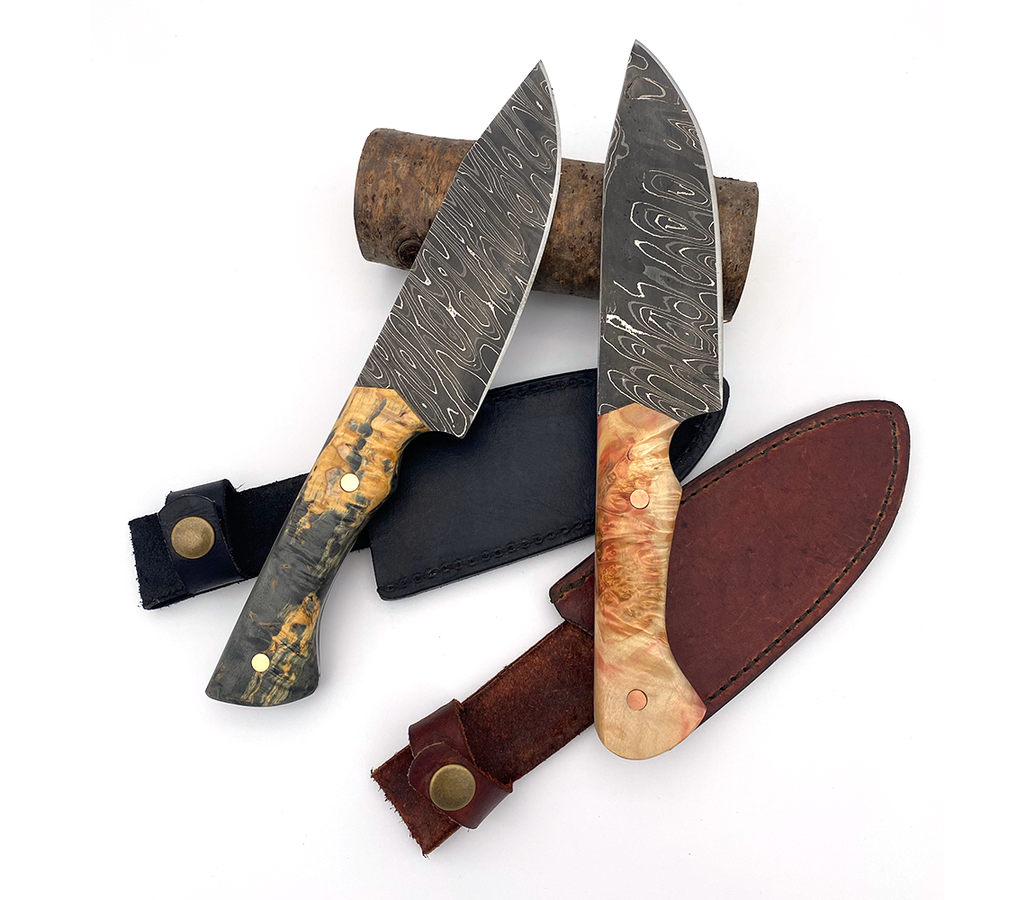 Damascus Steel Knives - Crafted Restorations